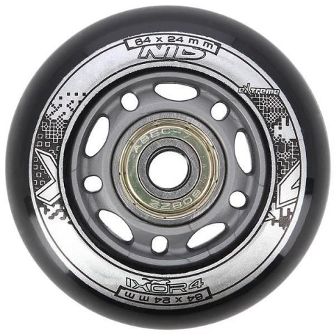 PU 64x24 82A CZARNE N (4 szt.) + ABEC-9 (8 szt.) ZESTAW NILS EXTREME PU 64x24 82A CZARNE N (4 szt.) + ABEC-9 (8 szt.) ZESTAW NILS EXTREME