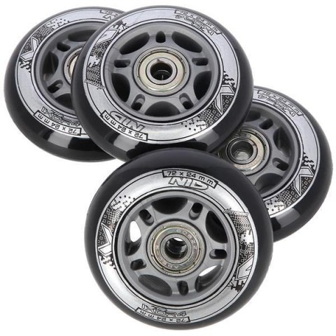 PU 72x24 82A CZARNE N (4 szt.) + ABEC-9 (8 szt.) ZESTAW NILS EXTREME PU 72x24 82A CZARNE N (4 szt.) + ABEC-9 (8 szt.) ZESTAW NILS EXTREME