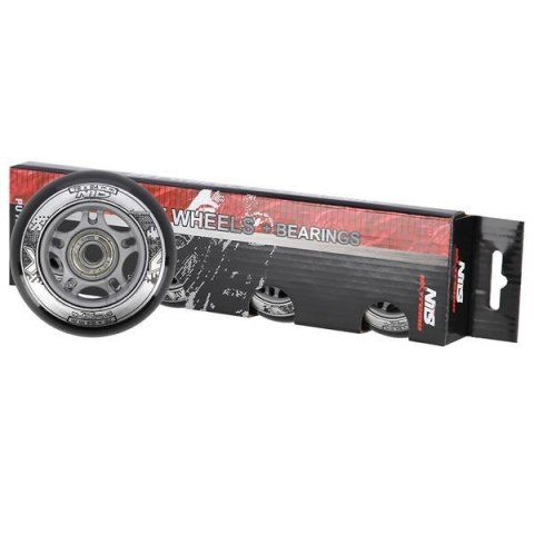 PU 72x24 82A CZARNE N (4 szt.) + ABEC-9 (8 szt.) ZESTAW NILS EXTREME PU 72x24 82A CZARNE N (4 szt.) + ABEC-9 (8 szt.) ZESTAW NILS EXTREME