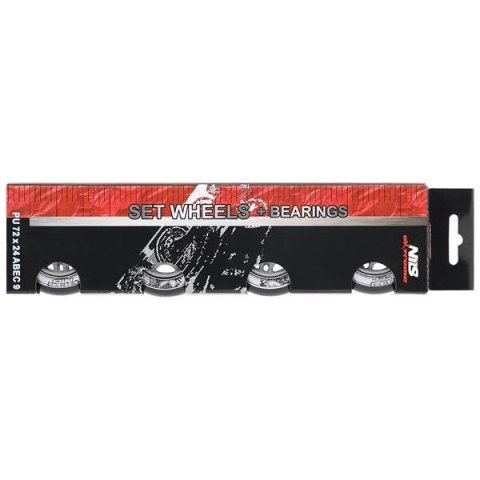 PU 72x24 82A CZARNE N (4 szt.) + ABEC-9 (8 szt.) ZESTAW NILS EXTREME PU 72x24 82A CZARNE N (4 szt.) + ABEC-9 (8 szt.) ZESTAW NILS EXTREME