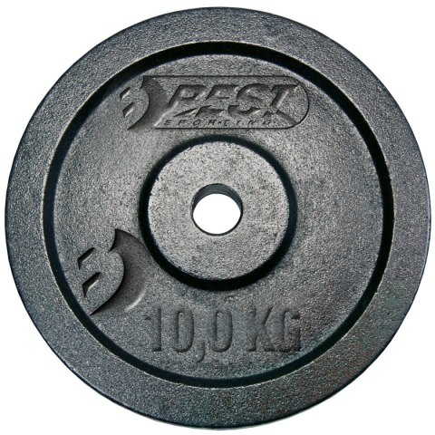 OBCIĄŻENIE ŻELIWNE CZARNE 10 KG BEST SPORTING FI 30MM OBCIĄŻENIE ŻELIWNE CZARNE 10 KG BEST SPORTING FI 30MM