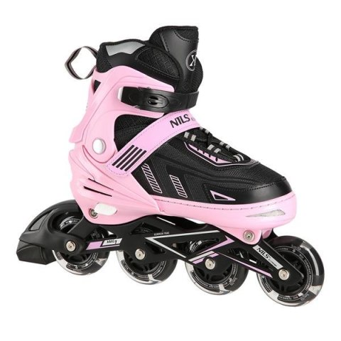 NA11230A różowe LED ROZM. M(35-38) ŁYŻWOROLKI NILS EXTREME