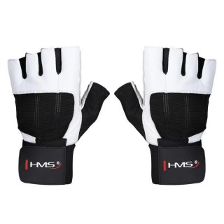 RST04 WHITE-BLACK ROZM. XXL RĘKAWICE NA SIŁOWNIĘ HMS