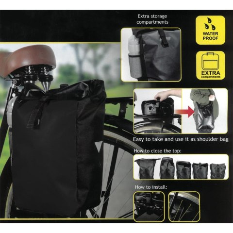 SAKWA TORBA ROWEROWA WODOSZCZELNA DUNLOP 15L czarna SAKWA TORBA ROWEROWA WODOSZCZELNA DUNLOP 15L czarna