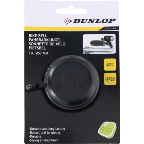 DZWONEK ROWEROWY GŁOŚNY CZARNY 57MM DUNLOP DZWONEK ROWEROWY GŁOŚNY CZARNY 57MM DUNLOP