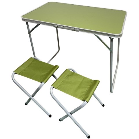 STOLIK TURYSTYCZNY SKŁADANY KEMPINGOWY 80X60X70CM I 2 KRZESŁA STOLIK TURYSTYCZNY SKŁADANY KEMPINGOWY 80X60X70CM I 2 KRZESŁA