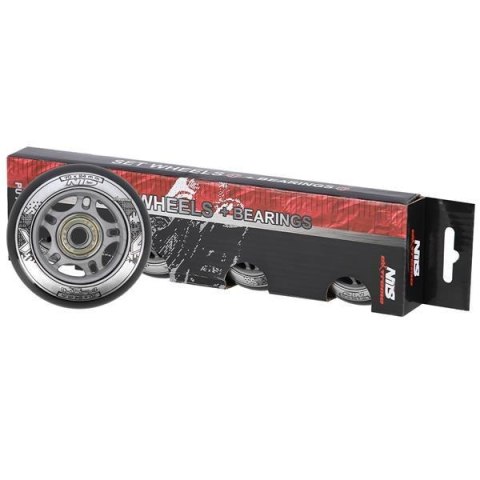 PU 70x24 82A CZARNE N (4 szt.) + ABEC-9 (8 szt.) ZESTAW NILS EXTREME PU 70x24 82A CZARNE N (4 szt.) + ABEC-9 (8 szt.) ZESTAW NILS EXTREME