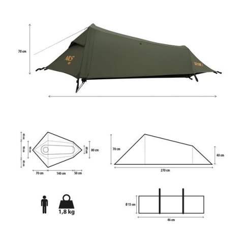 NC2501 NAMIOT ULTRA LIGHT SKYAIR 1 ZIELONY NILS CAMP