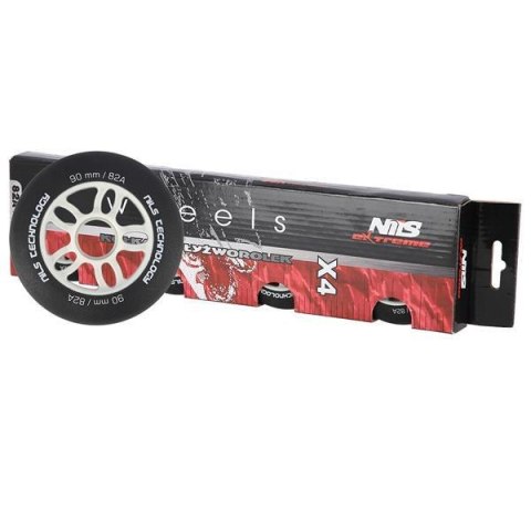 PU 90x24 82A CZARNE MATOWE kółka (4 szt.) NILS EXTREME PU 90x24 82A CZARNE MATOWE kółka (4 szt.) NILS EXTREME