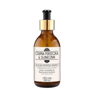 Olejek do mycia twarzy czarna porzeczka & słonecznik 200 ml - naturalne pochodzenie składników