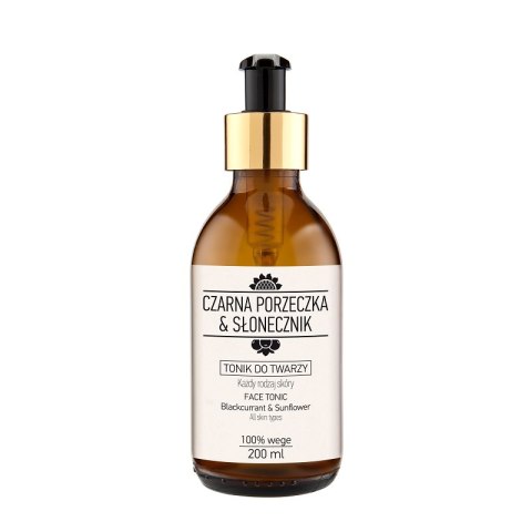 Tonik do twarzy czarna porzeczka & słonecznik 200 ml - naturalne pochodzenie składników Tonik do twarzy czarna porzeczka & słonecznik 200 ml - naturalne pochodzenie składników
