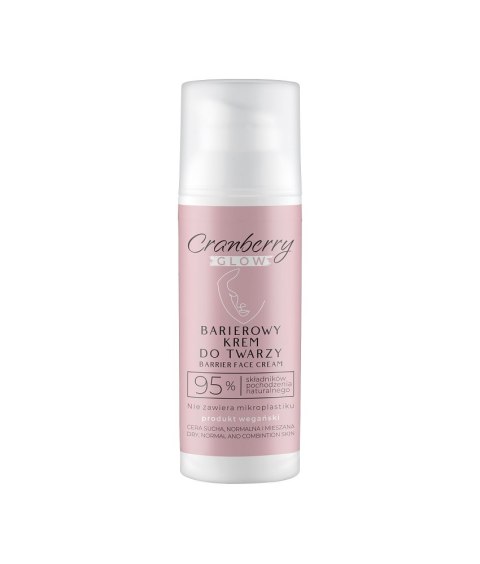 Barierowy krem do twarzy cranberry glow 50 ml - naturalne pochodzenie składników Barierowy krem do twarzy cranberry glow 50 ml - naturalne pochodzenie składników