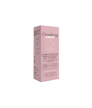 Lekka emulsja nawilżająca do twarzy cranberry glow 50 ml - składniki naturalnego pochodzenia