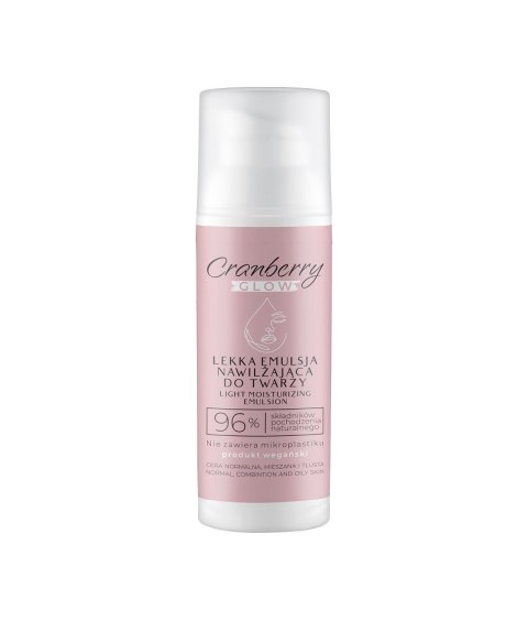 Lekka emulsja nawilżająca do twarzy cranberry glow 50 ml - składniki naturalnego pochodzenia Lekka emulsja nawilżająca do twarzy cranberry glow 50 ml - składniki naturalnego pochodzenia
