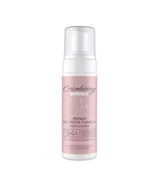 Pianka do mycia twarzy cranberry glow 150 ml - naturalne pochodzenie składników
